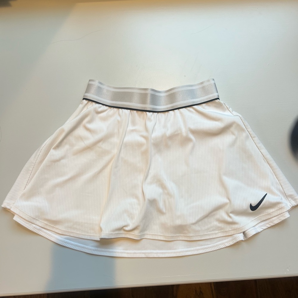 Nike White Pleated Skater Mini Skirt